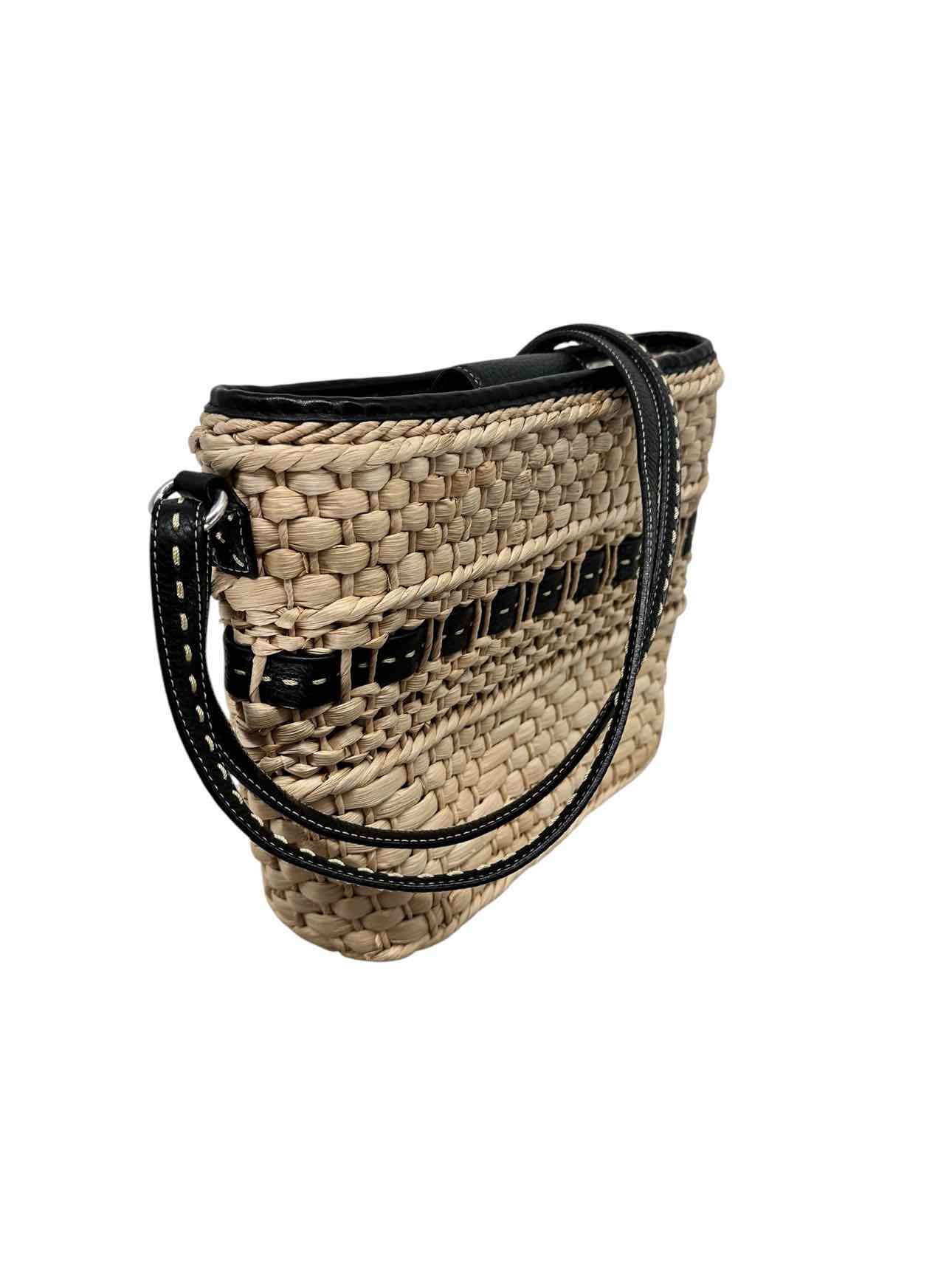 Brighton Tan Straw Shoulder Bag