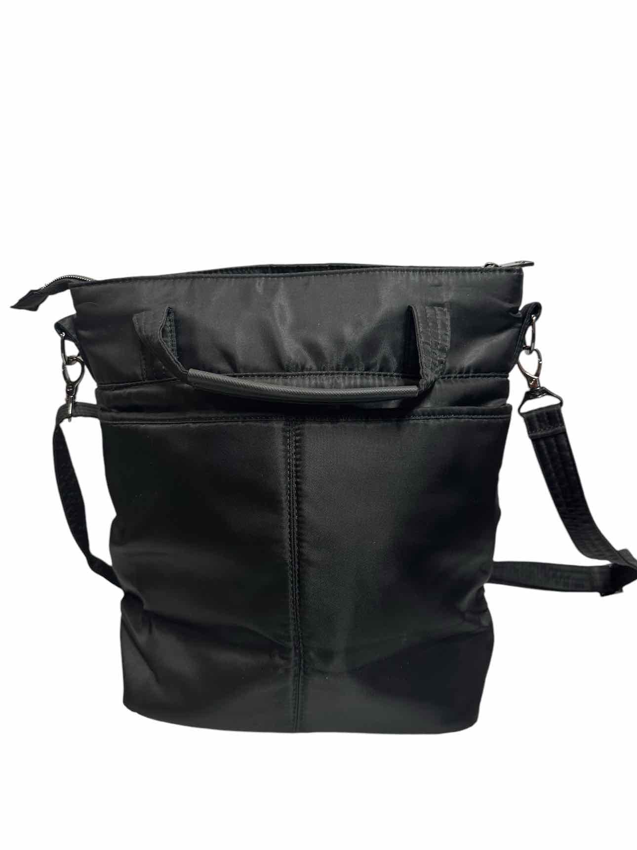 Lug Black Nylon Crossbody Courier Tote