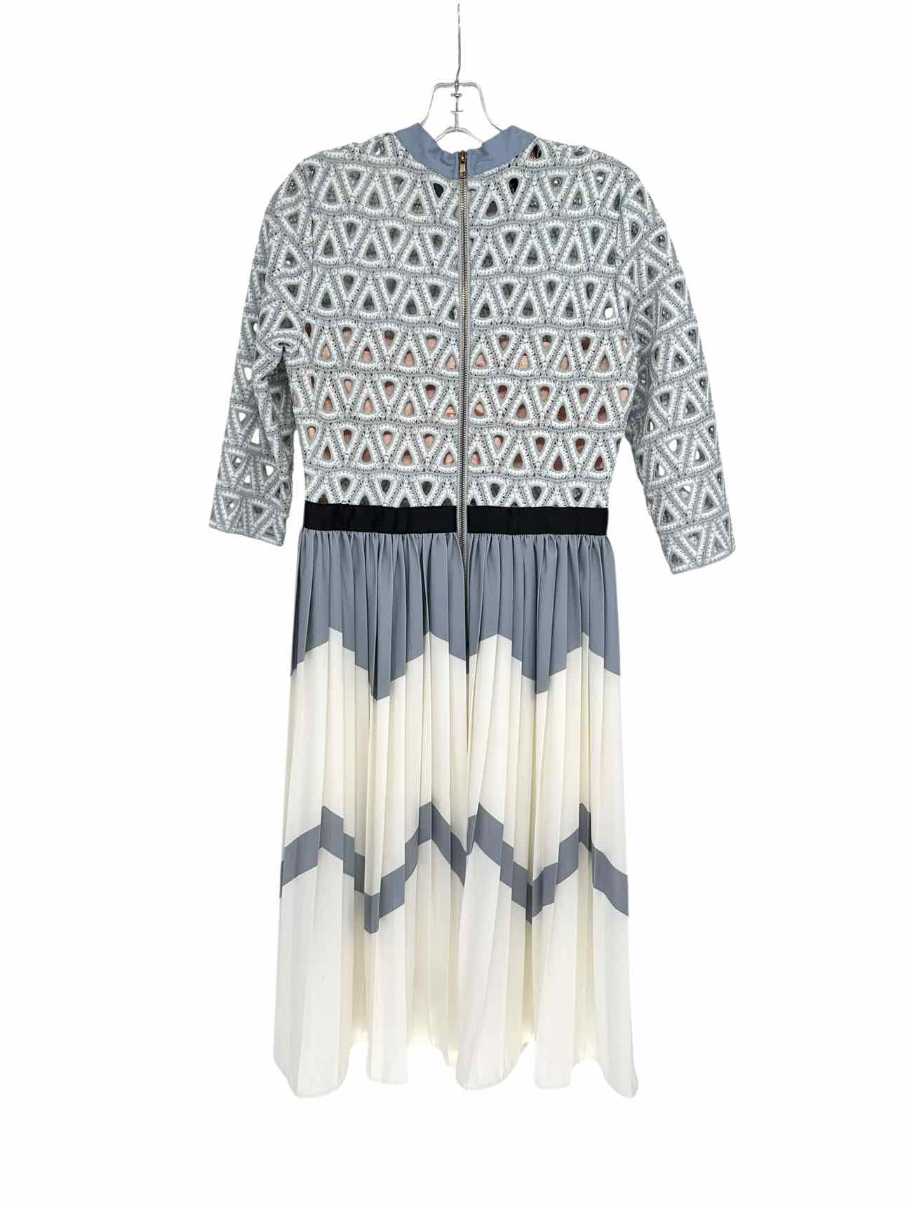 Lady Ribbon Self-Portrait Lt. Blue 3/4 Sleeve Dress Size M