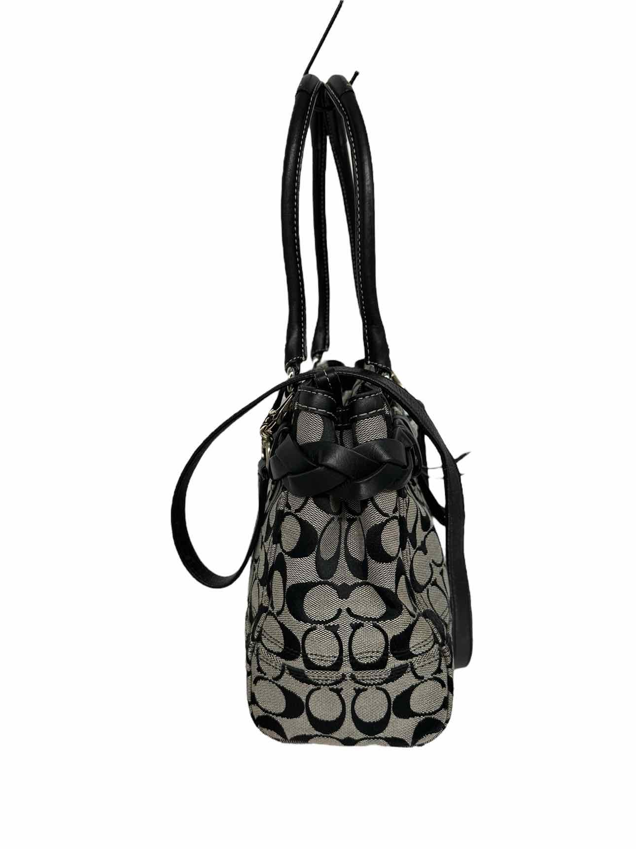 Coach Hampton Signature Gray Canvas Satchel