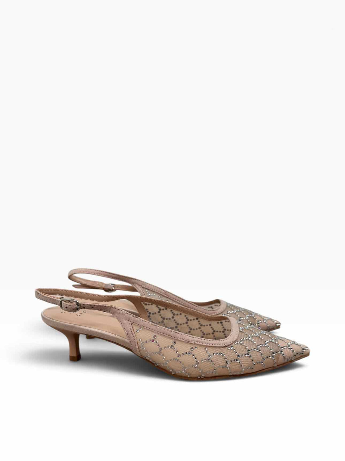 A New Day Gigi Kitten Heel Beige Slingbacks Shoe Size 7.5 **NEW**