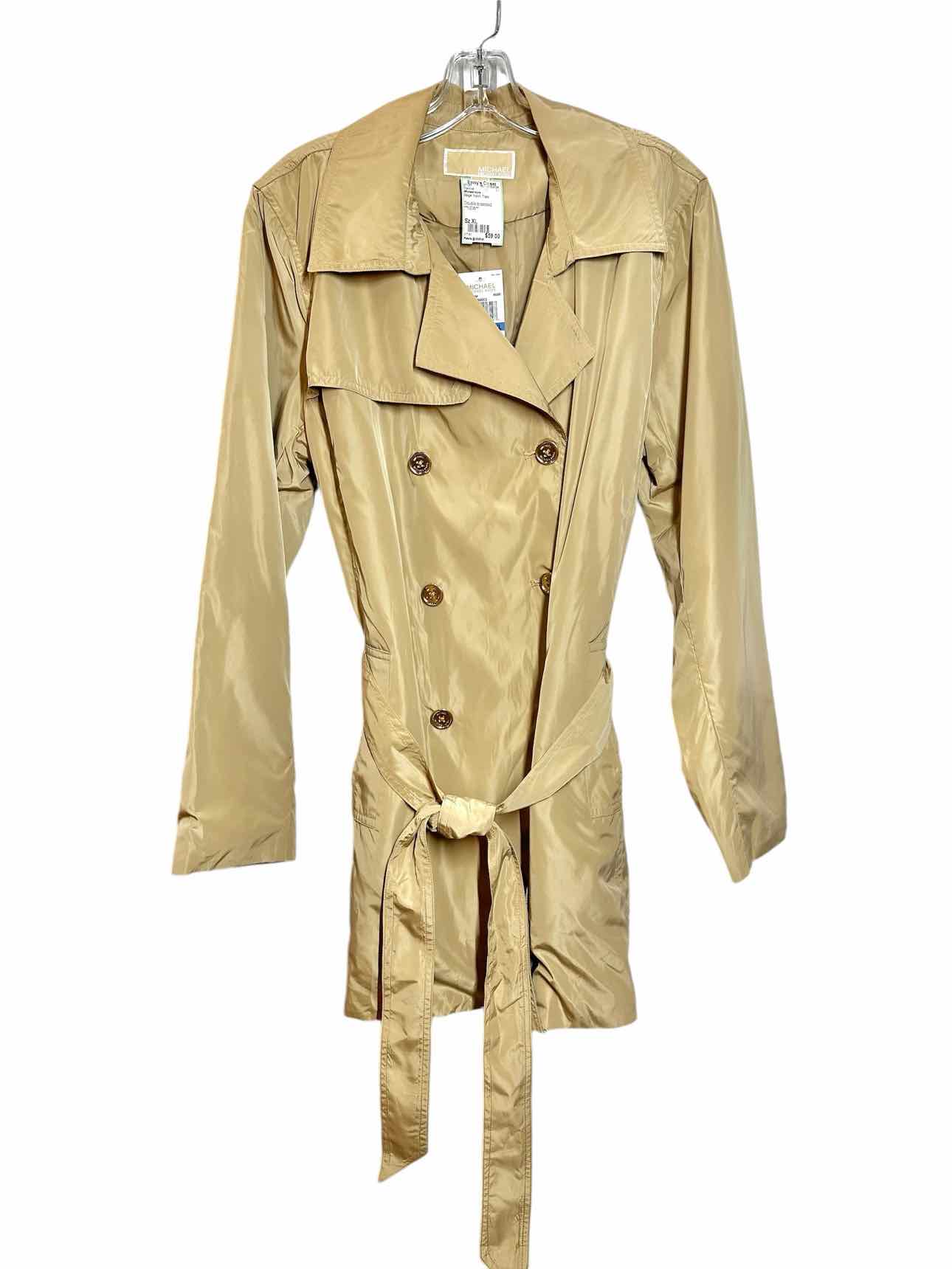 Michael Kors Beige Size XL Double Breasted Raincoat **NEW**