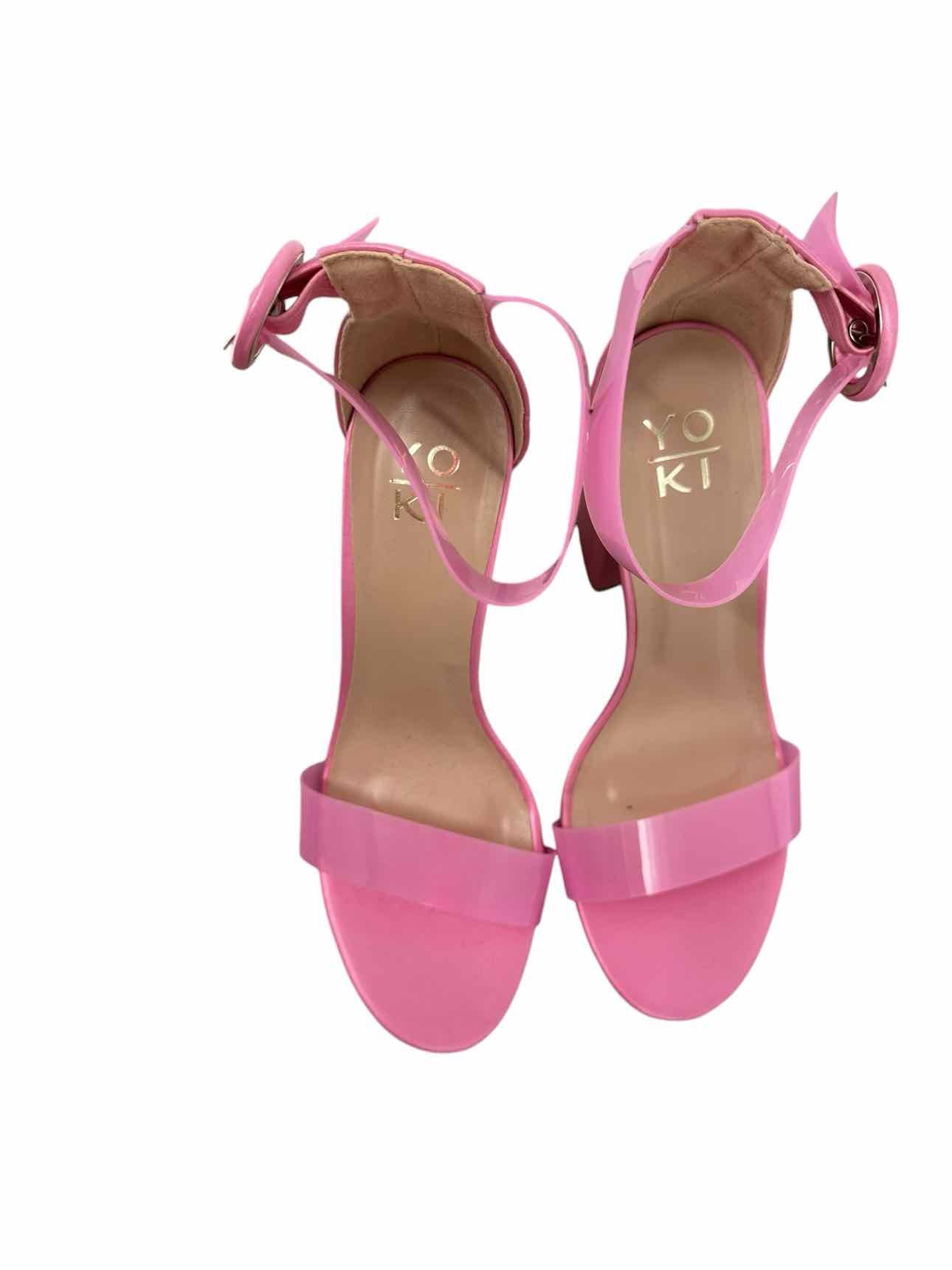 Yo Ki Pink Block Heel Dress Sandal SIZE 7.5