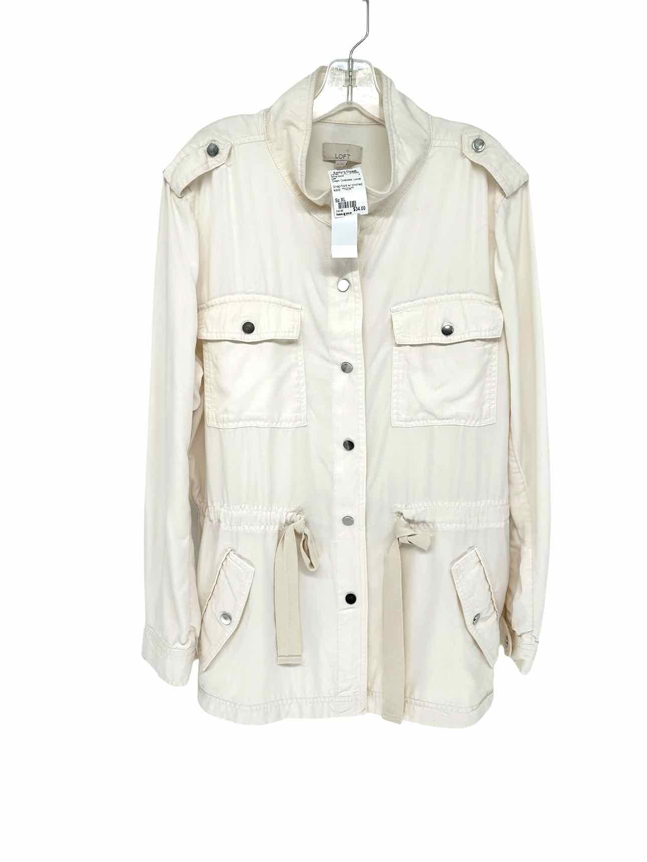 Loft Cream Spring Jacket Size XL **NEW**