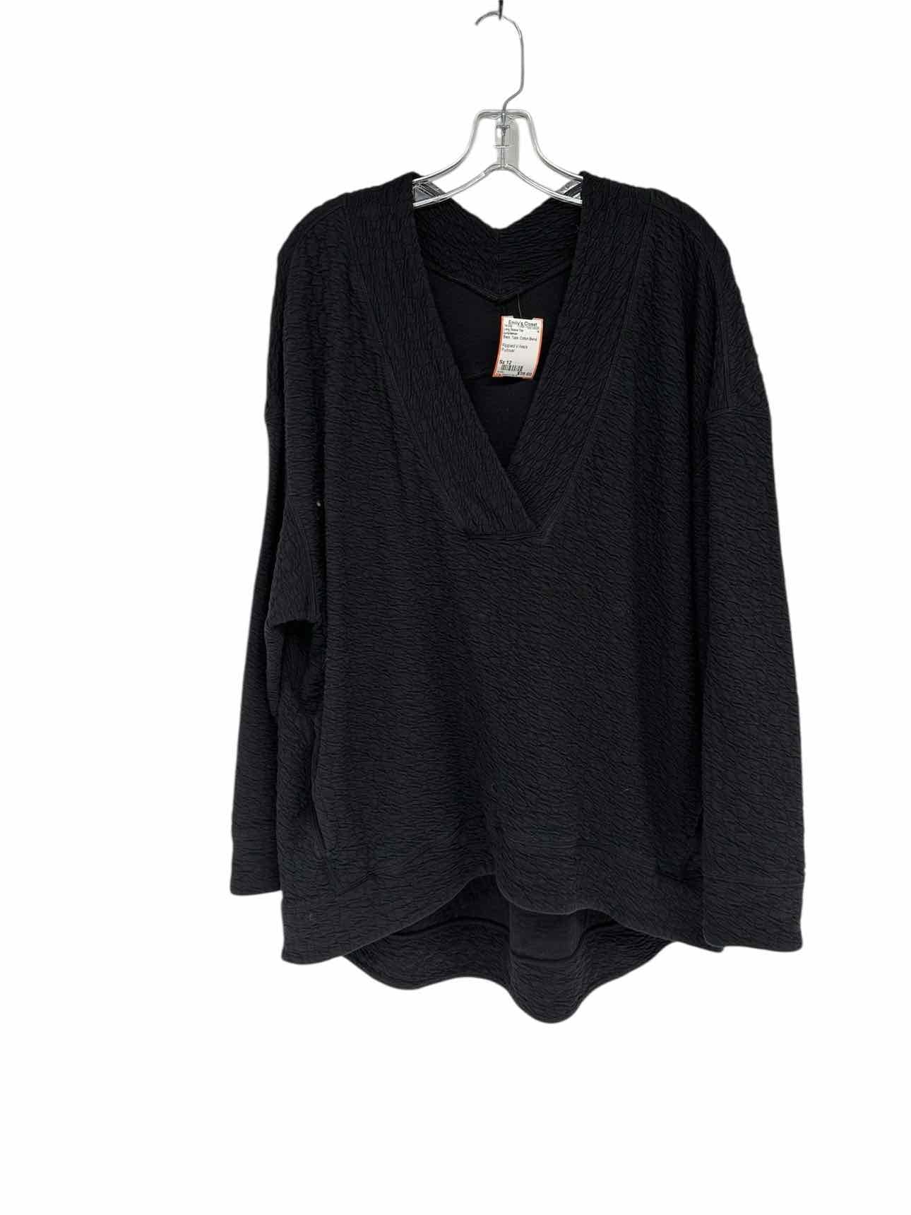 Lululemon Rippled V-Neck Pullover Black Size 12