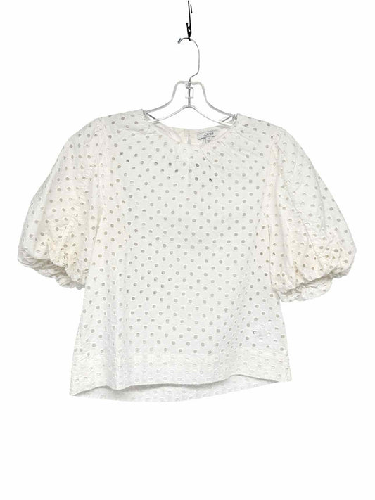 Joe's Jeans White Lorraine Puff Sleeve Short Sleeve Top Size S