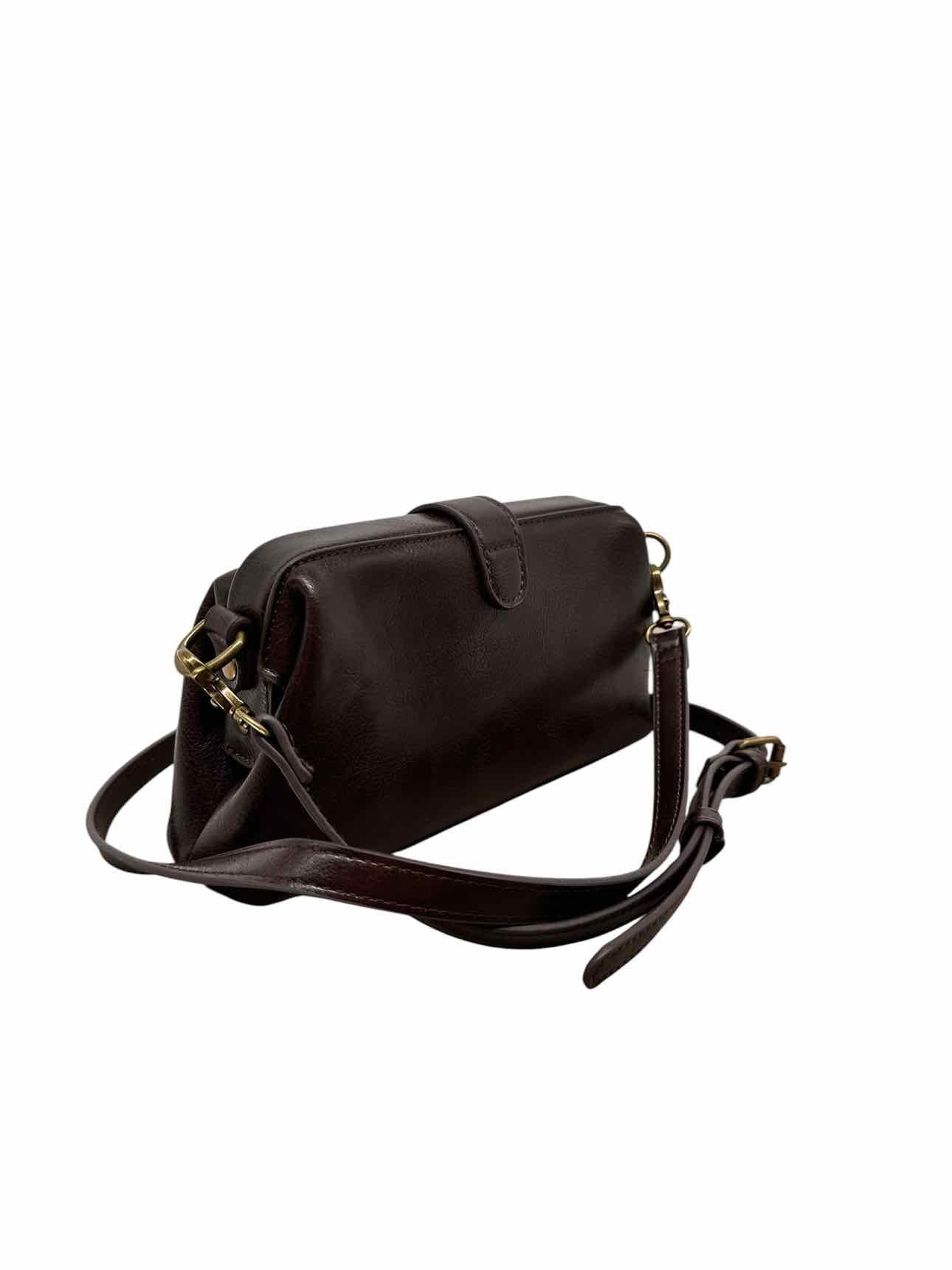 Libra Bags Brown Faux Leather Crossbody **NEW**