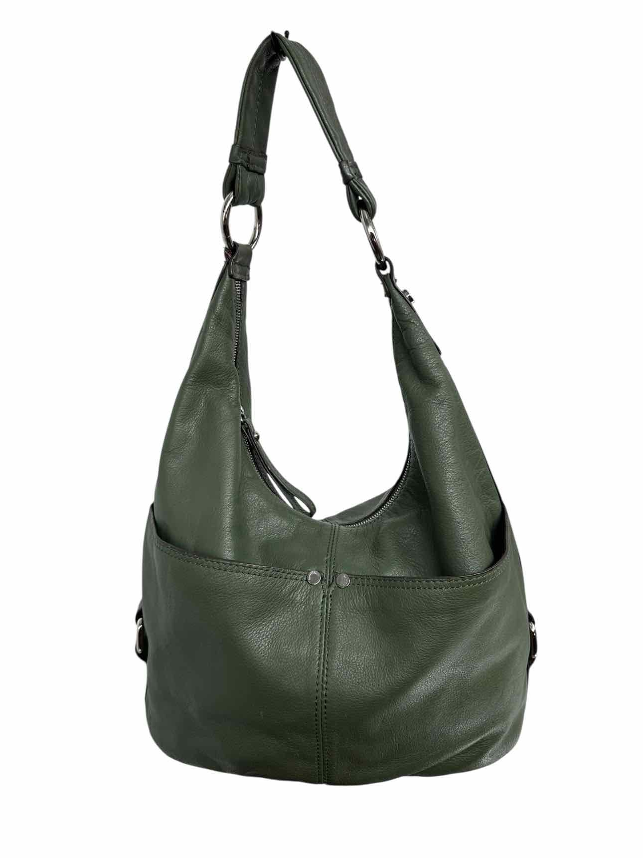 Tignanello Green Leather Hobo