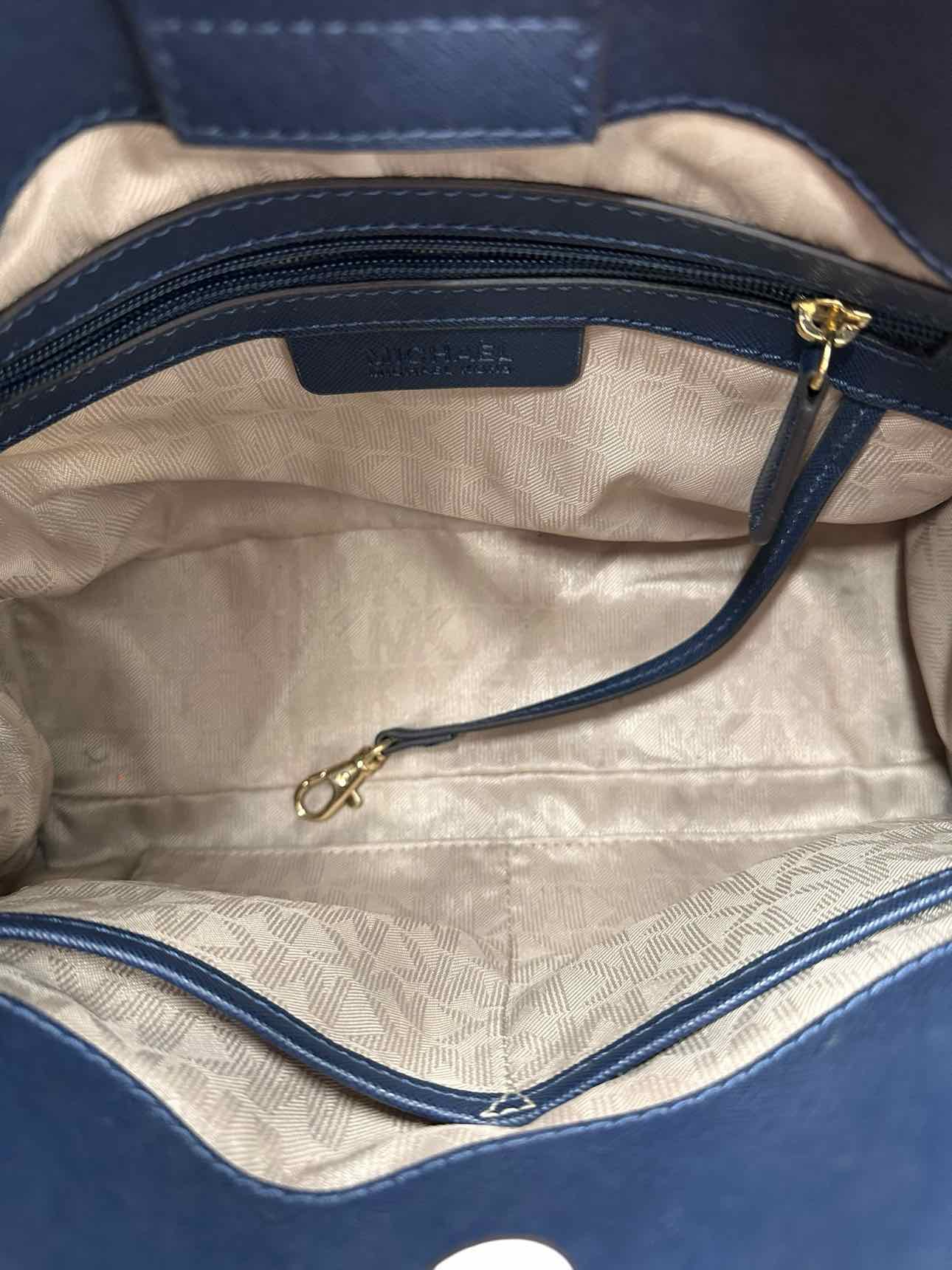 Michael Kors Hamilton Medium Satchel Navy Leather Satchel