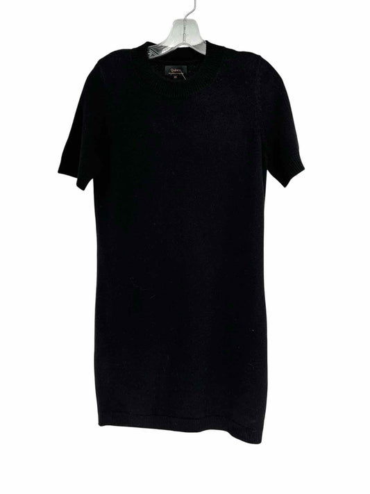 Quince Mongolian Cashmere Short Sleeve Mini Dress Black Size XS