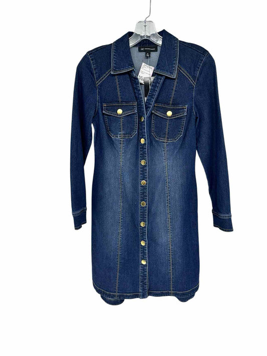 I.N.C. Blue Jean Long Sleeve Dress Size 6P **NEW**