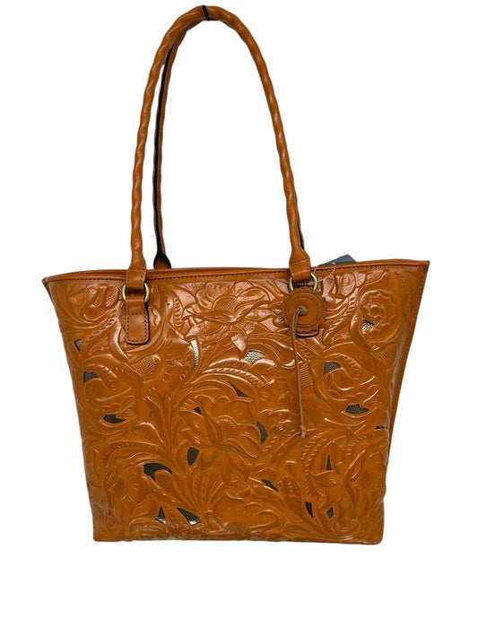 Patricia Nash Adeline Tote Orange Leather Tote
