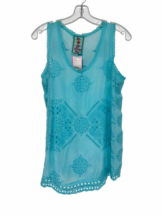 Johnny Was Spear Tank Aqua Size XS