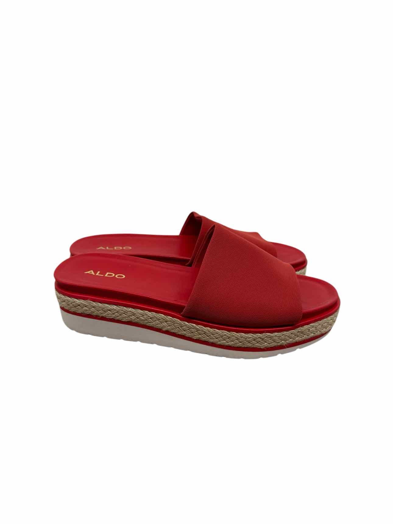 Aldo Red Slides Shoe Size 7.5 **NEW**