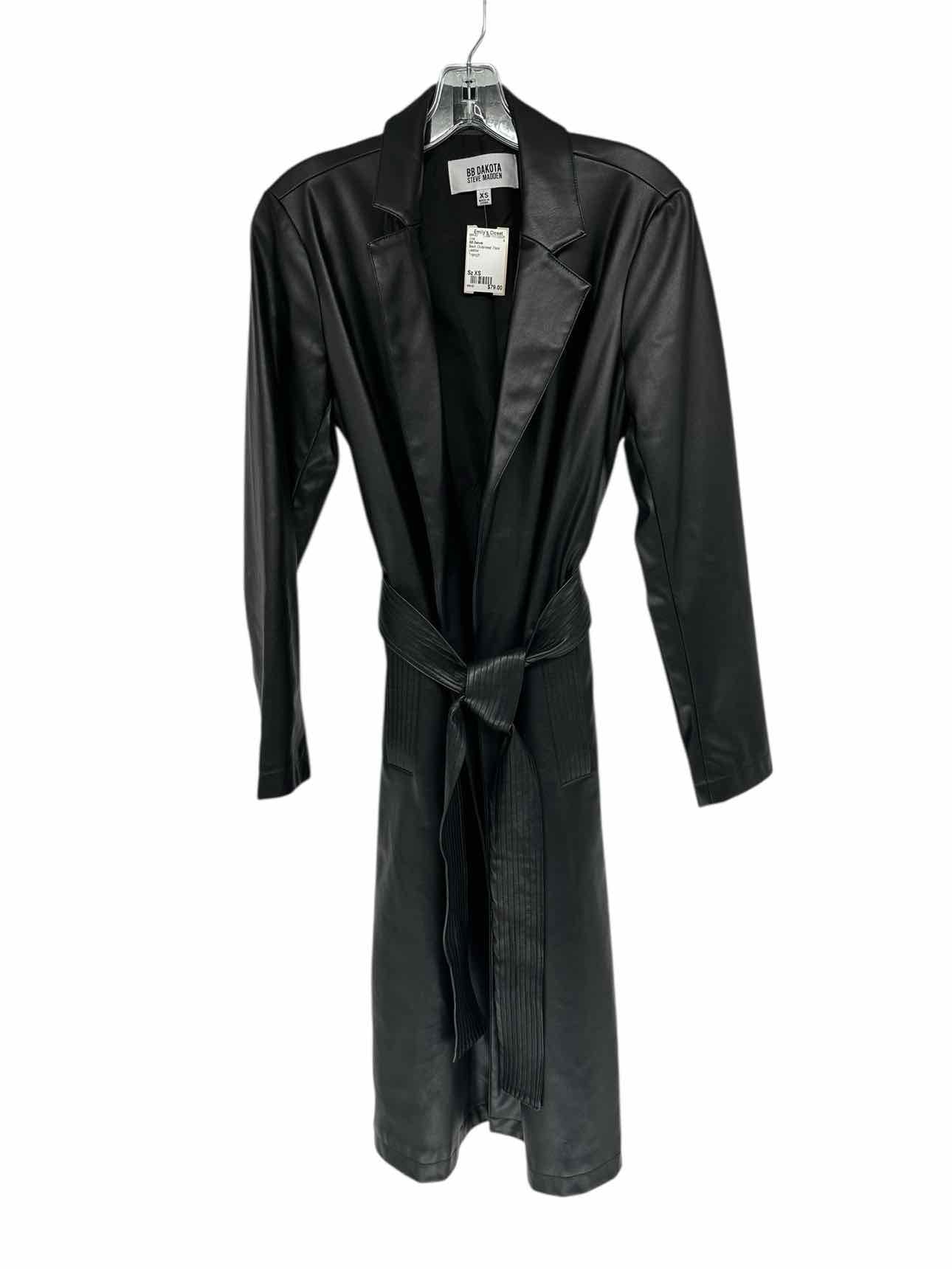 BB Dakota Black Trench Coat Size XS