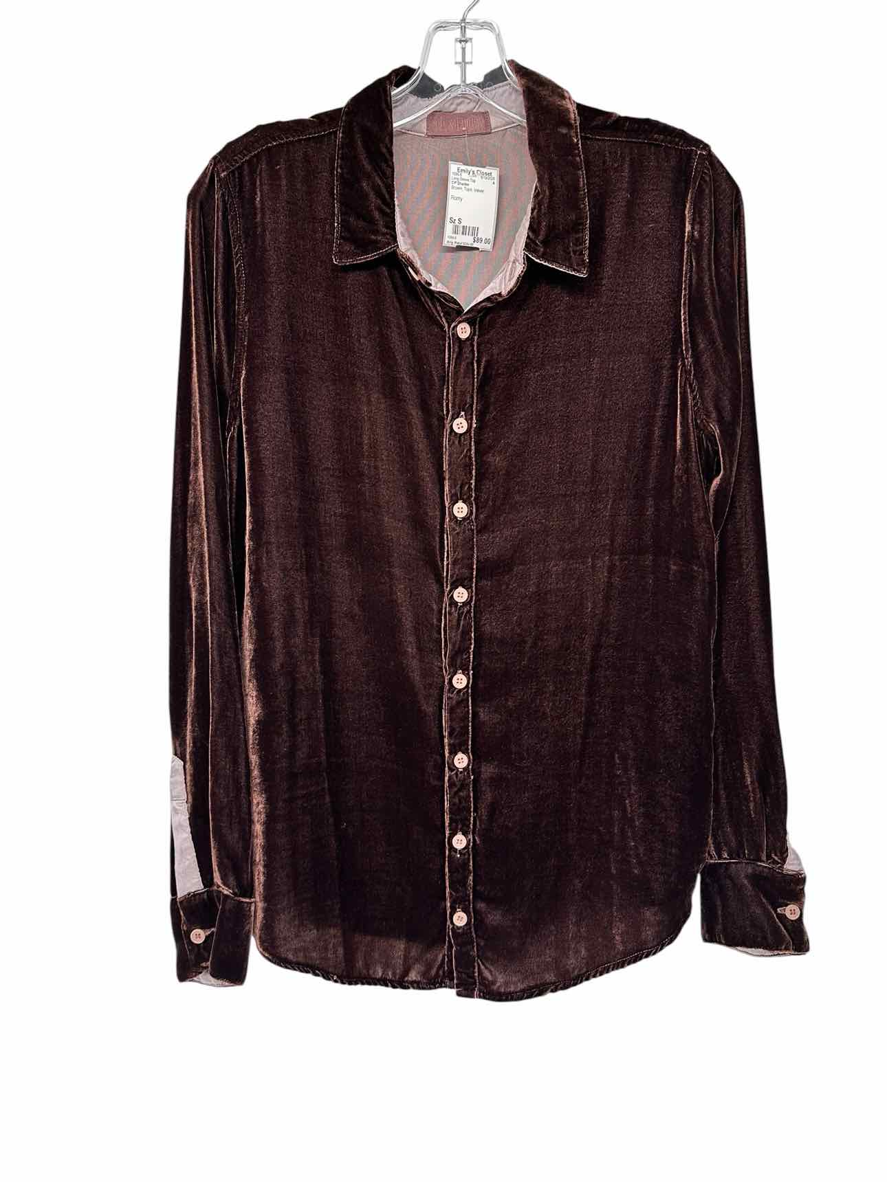 CP Shades Brown Romy Long Sleeve Top Size S