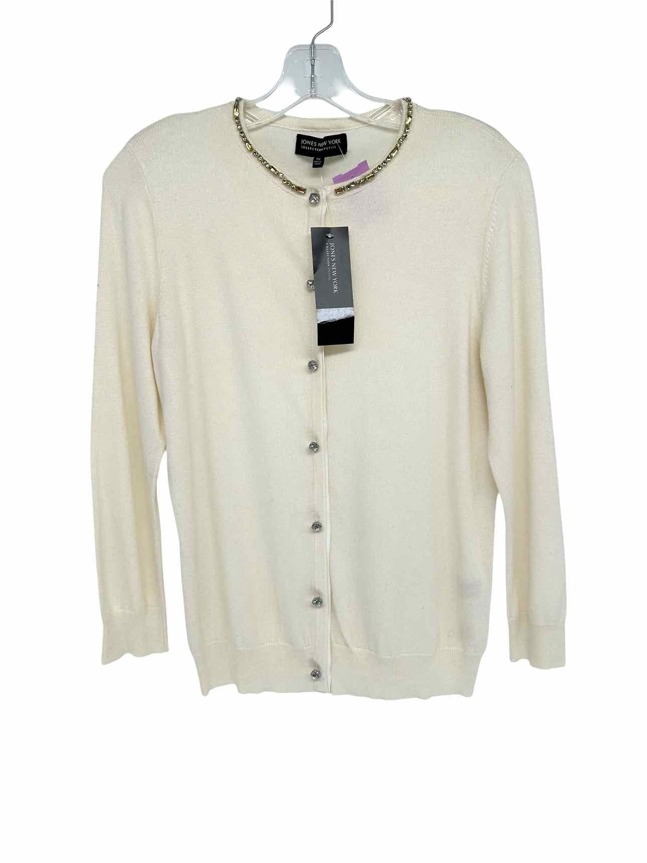 Jones New York Cream Cardigan Size PM **NEW**