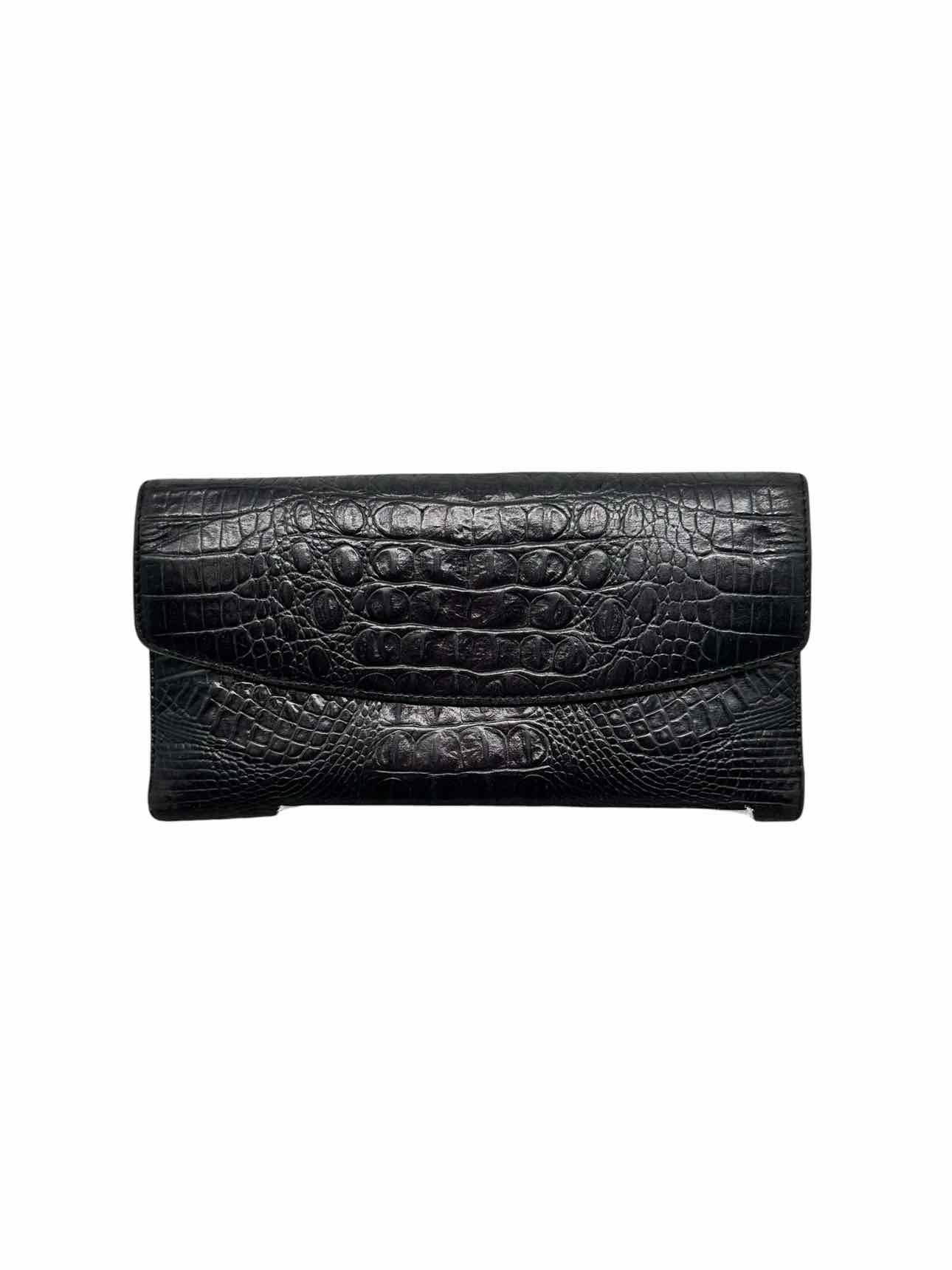 Brahmin Black Vintage Checkbook Wallet
