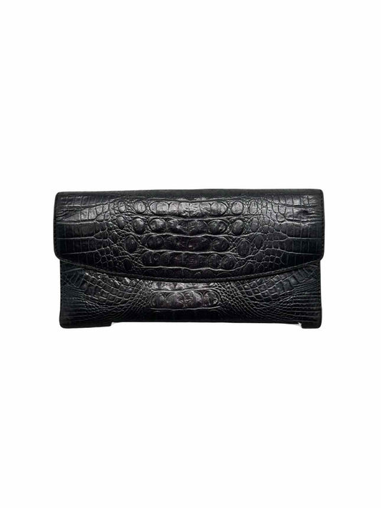 Brahmin Black Vintage Checkbook Wallet