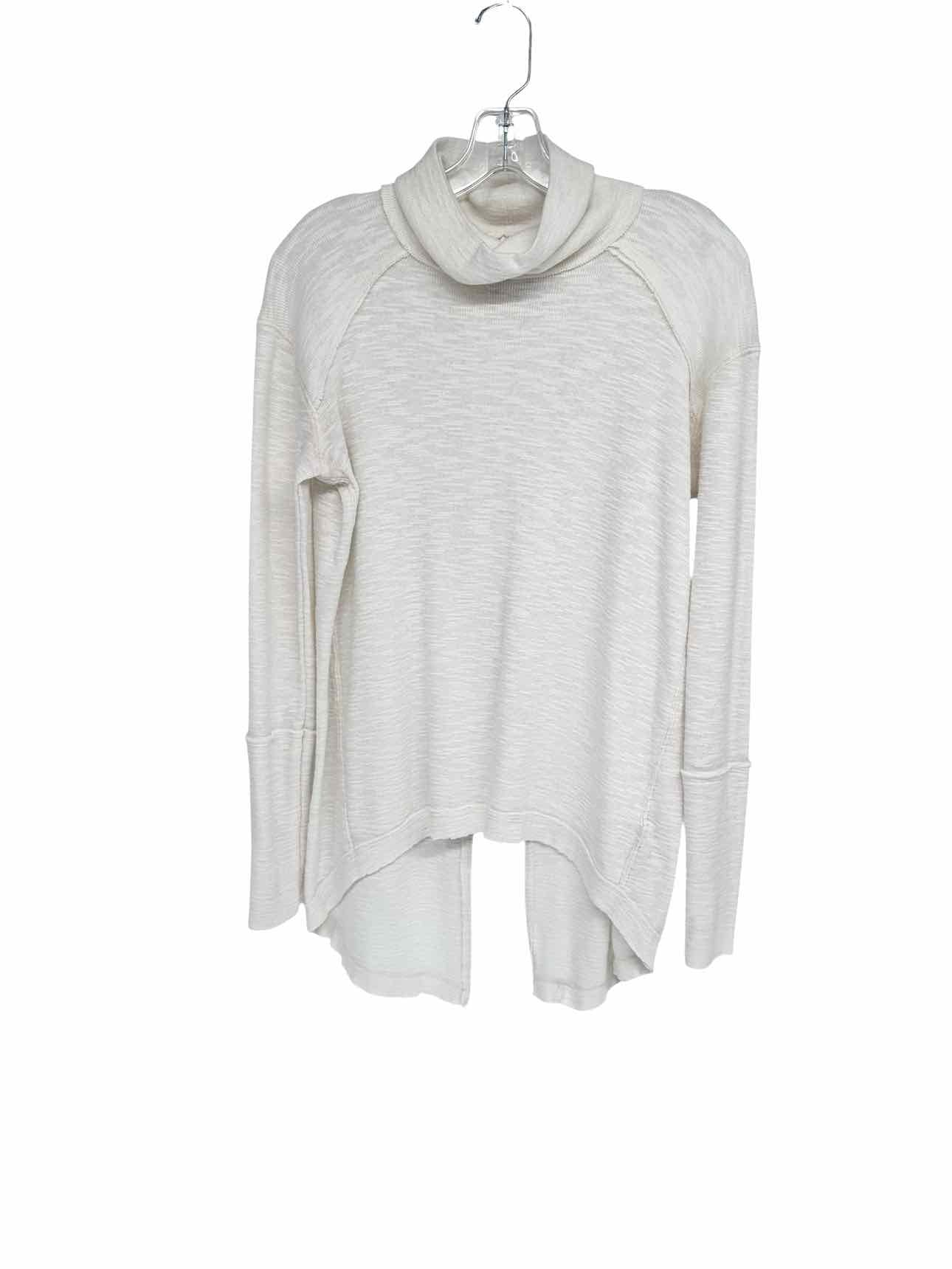 We The Free Tara Turtleneck White  Long Sleeve Top Size S