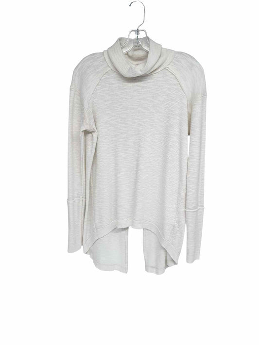 We The Free Tara Turtleneck White  Long Sleeve Top Size S