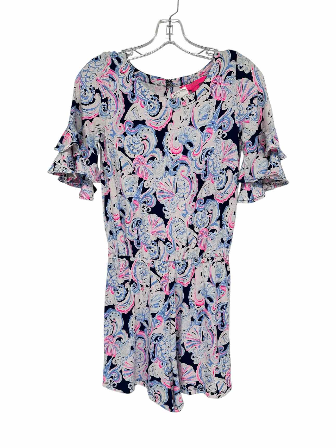 Lilly Pulitzer Lula Romper in High-Tide Navy It's For Shore Size XS