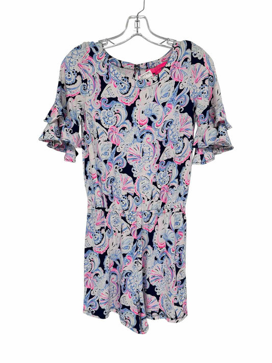 Lilly Pulitzer Lula Romper in High-Tide Navy It's For Shore Size XS