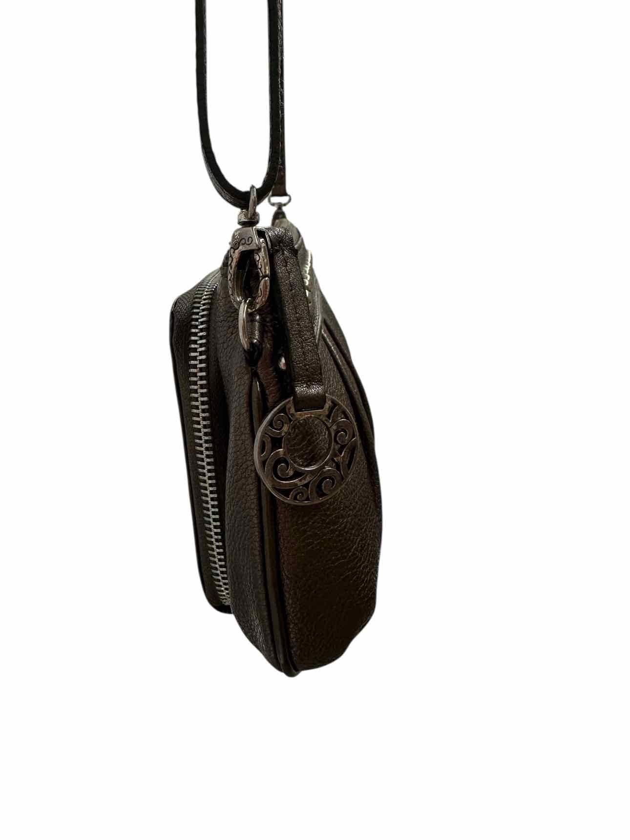 Brighton Pewter Leather Organizer Crossbody