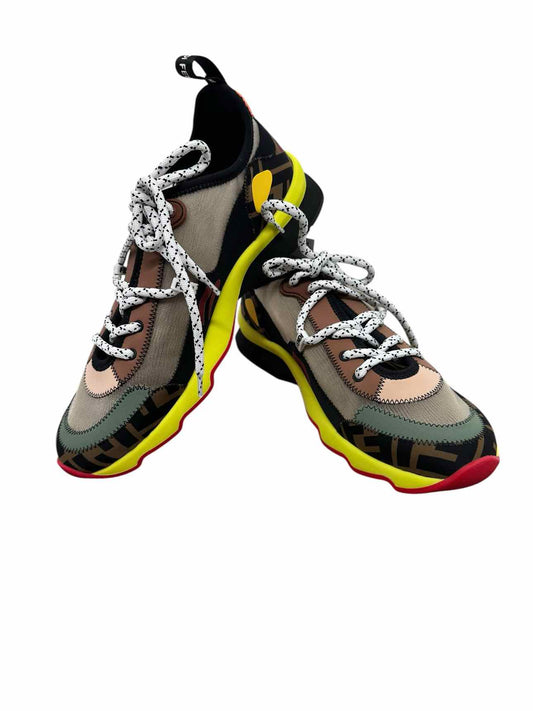 Fendi Freedom Technical Mesh Zucca Print Sneakers Shoe Size 10 **NEW**