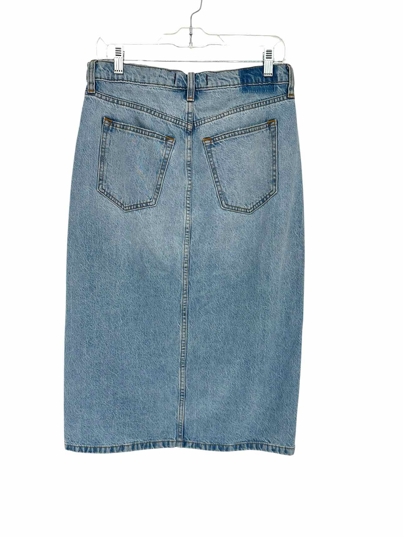 Abercrombie & Fitch High Rise Midi Jean Skirt Size 8P