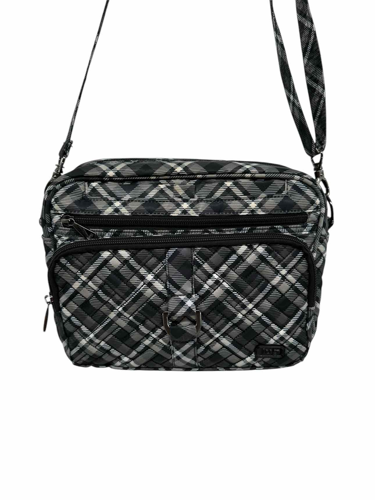 Lug Gray Plaid Nylon Crossbody