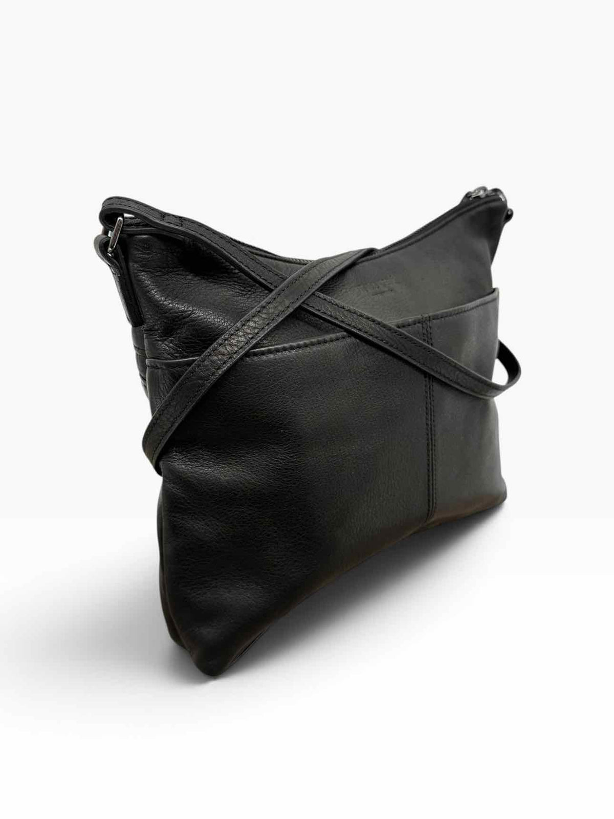 Margot Black Leather Crossbody