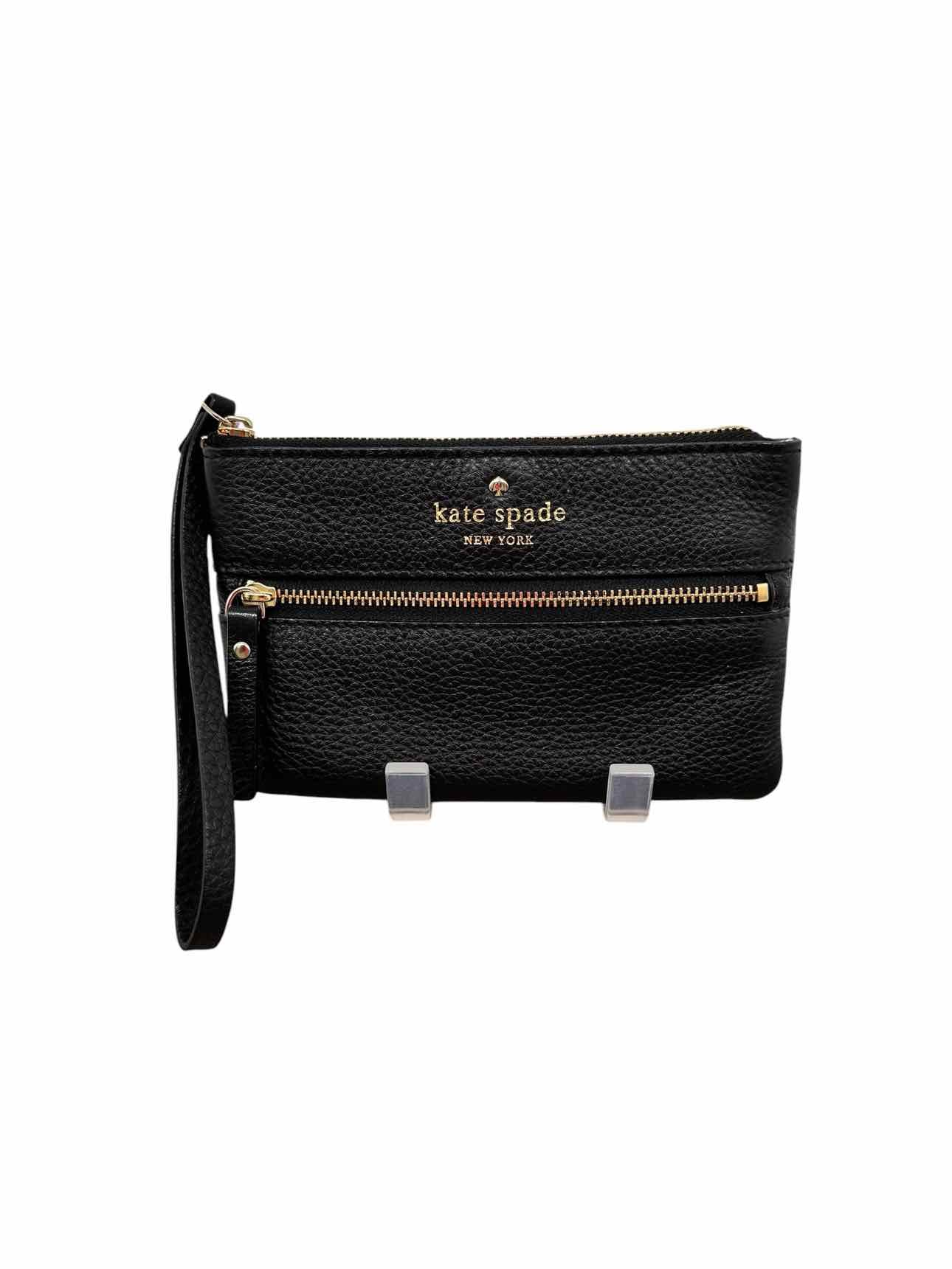 Kate Spade Black Leather Wristlet