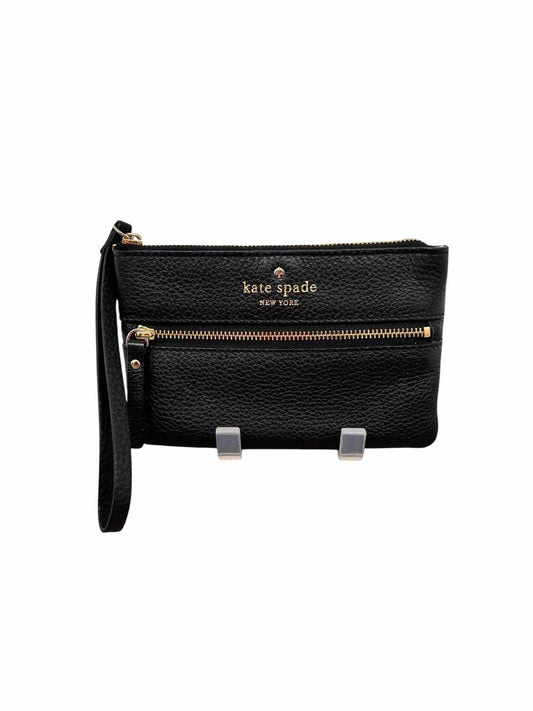 Kate Spade Black Leather Wristlet