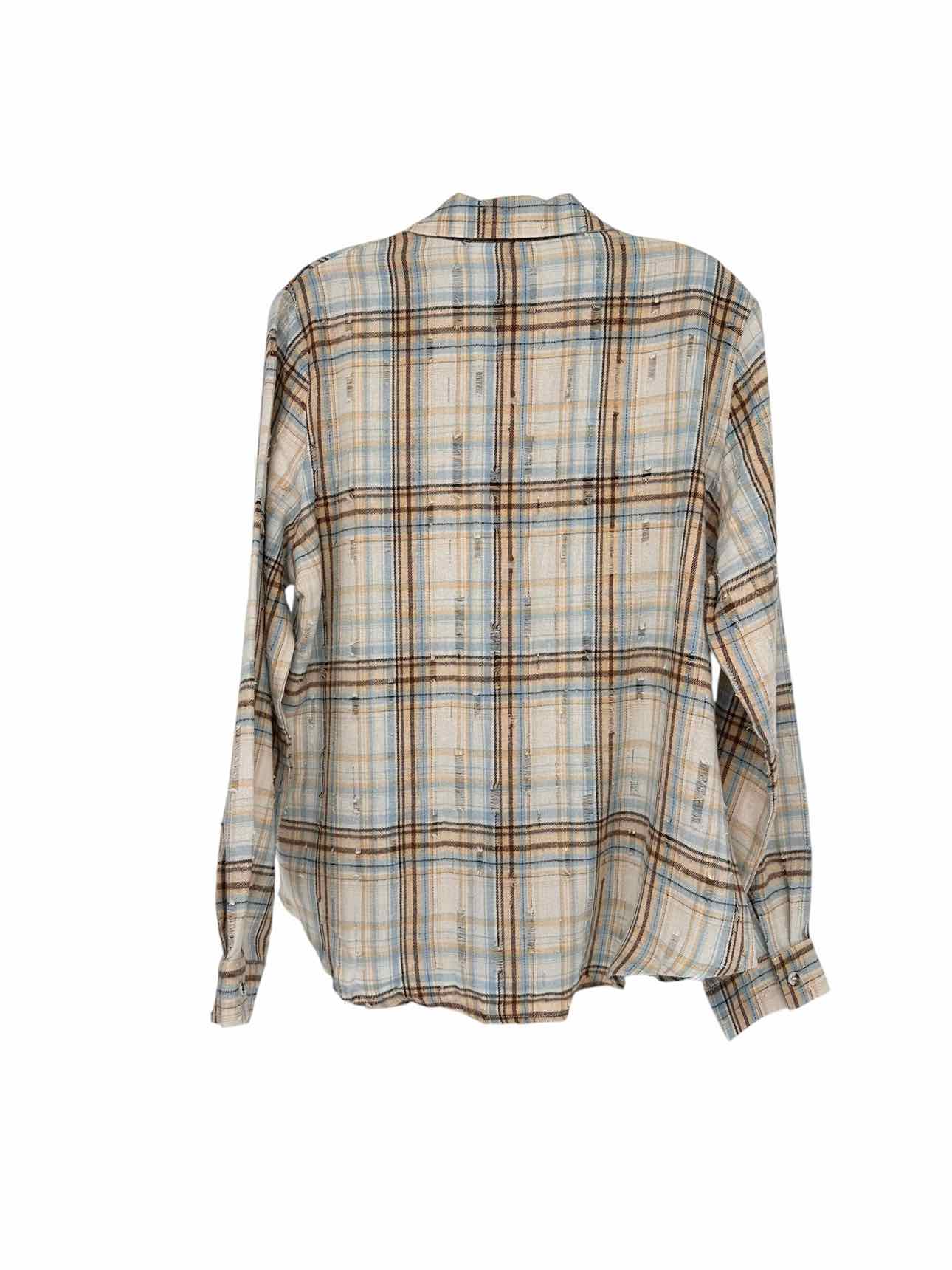 Coco +  Carmen Multi-Color Becca Flannel Shirt  Size S/M **NEW**