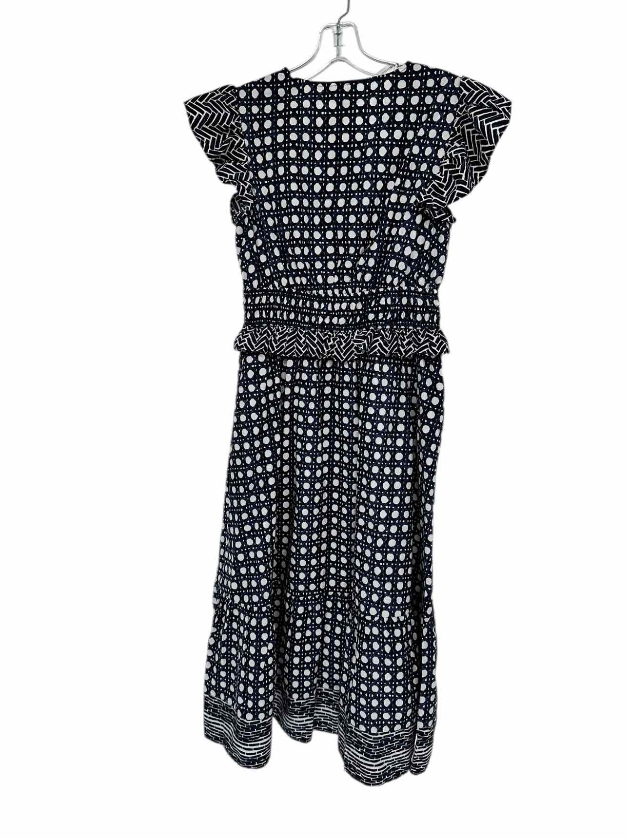 Crown & Ivy Navy Cap Sleeves Midi Dress Size PS **NEW**