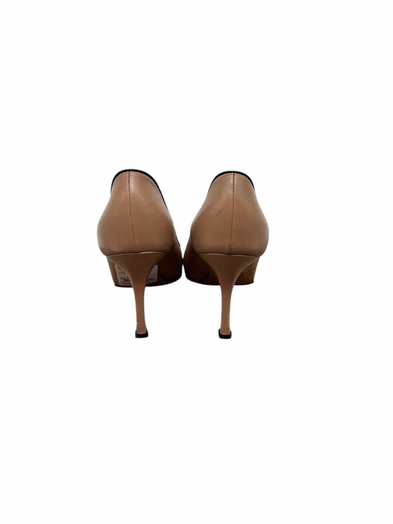 Manolo Blahnik Canazza Peep Toe Pumps Tan Shoe Size 7.5