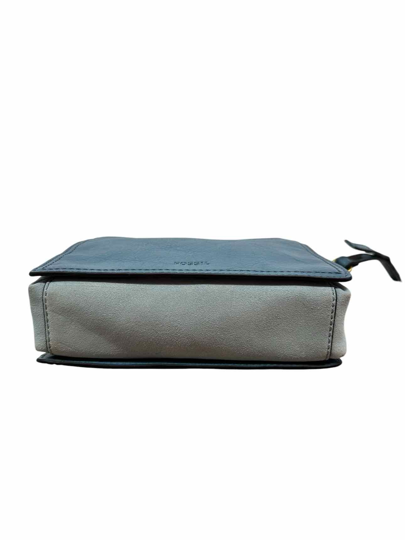 Fossil Blue Leather Crossbody