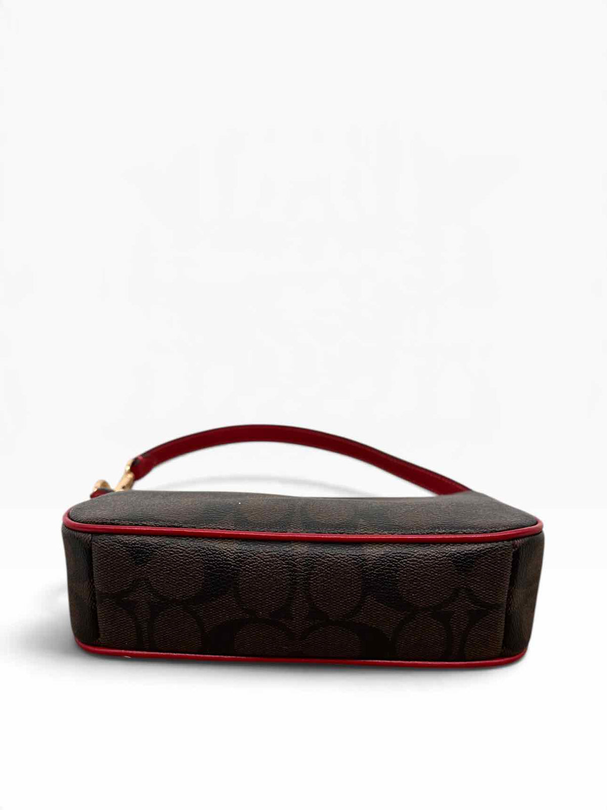 Coach Nolita Brown Coated Canvas Wristlet
