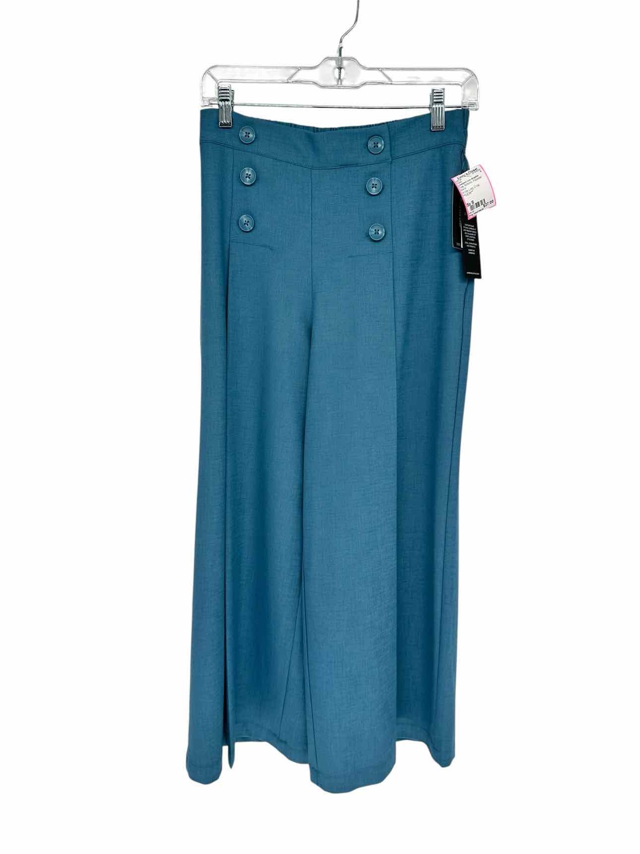Liverpool Los Angeles Wide Leg Crop Pants Teal Size S **NEW**
