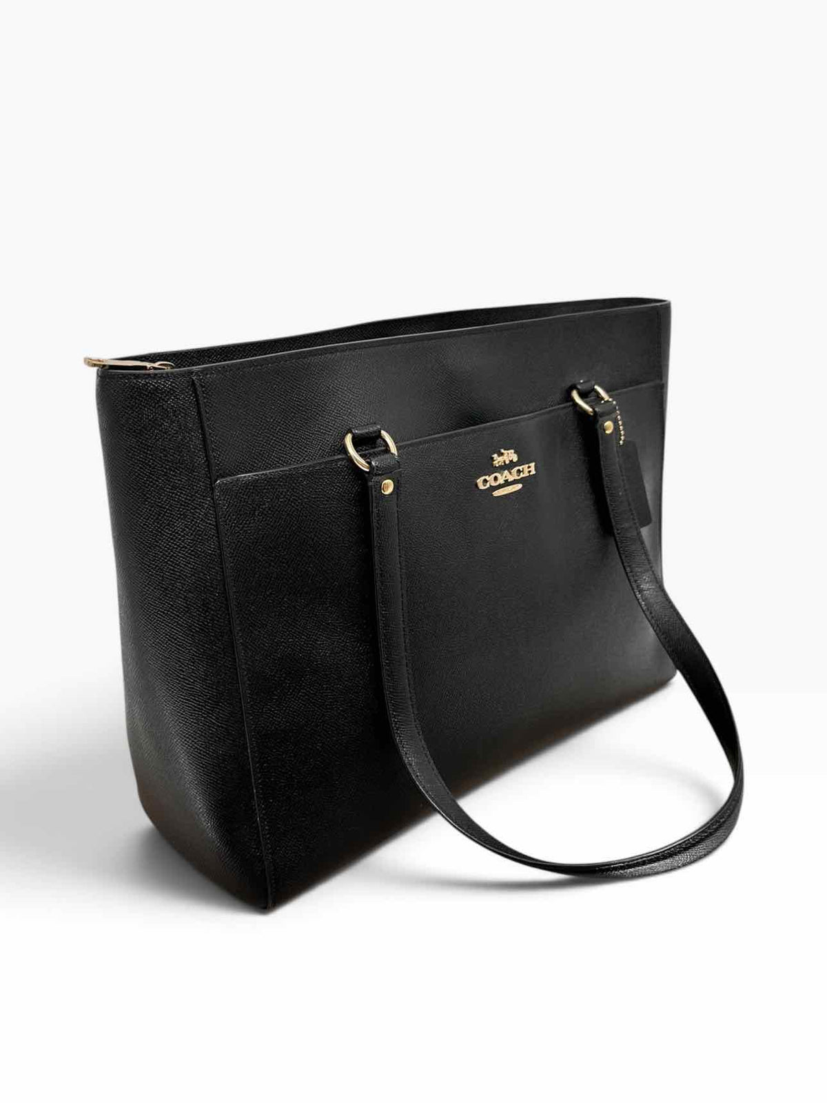 Coach Black Leather Station Tote