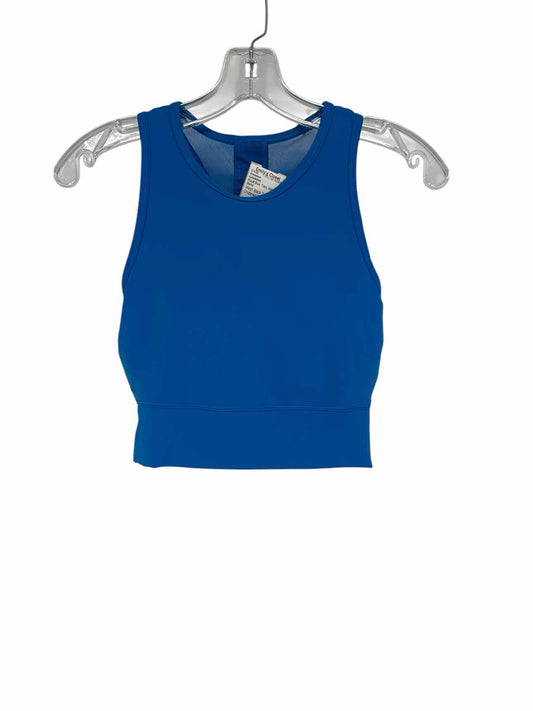 Lululemon Royal Blue Mesh Back Training Cropped Tank Top Size 4