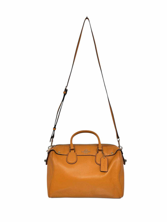 Coach Bennett in Orange Peel Leather Satchel