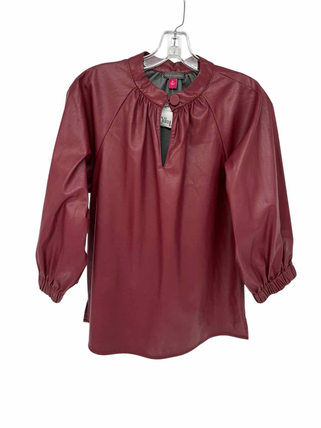 Vince Camuto Burgundy Long Sleeve Top Size XS