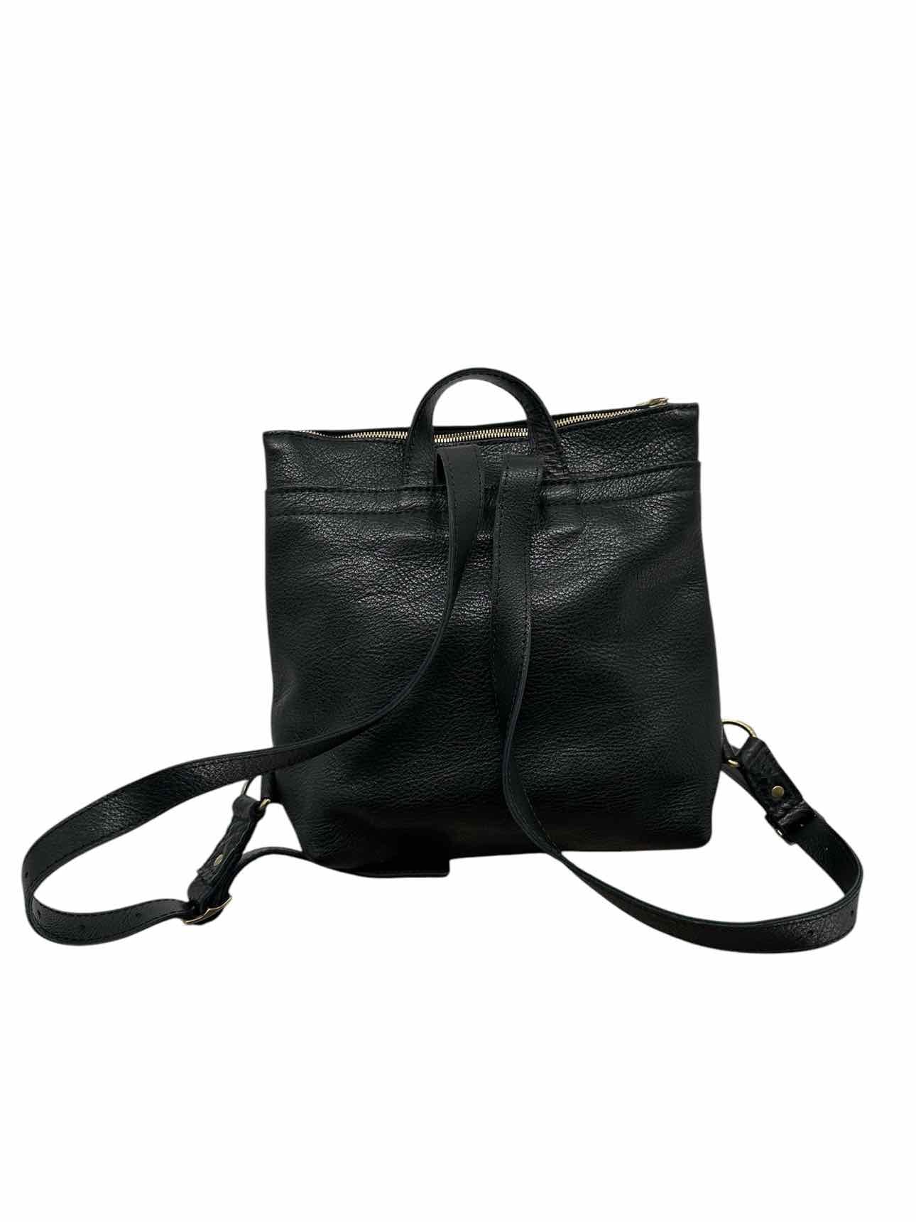 Portland Leather Goods Black Leather Backpack