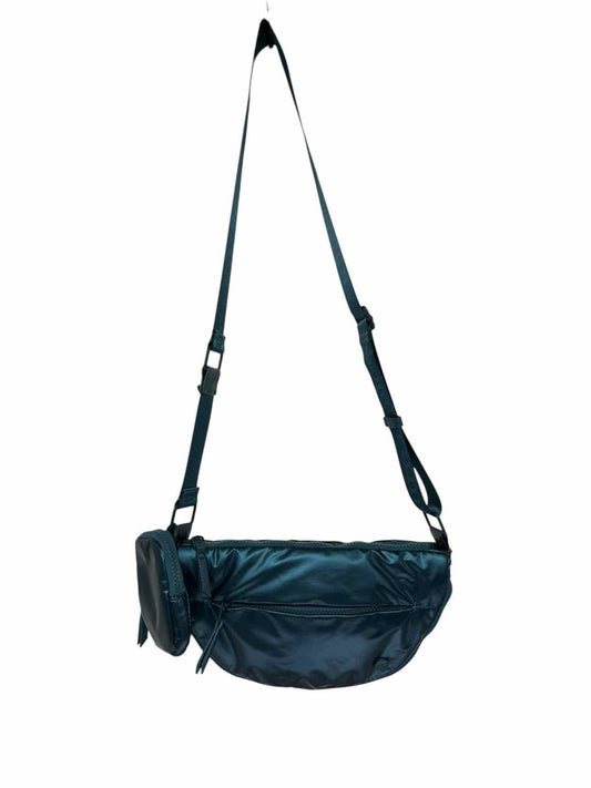 Samantha Brown Half Moon Travel Sling Blue Vinyl Sling bag