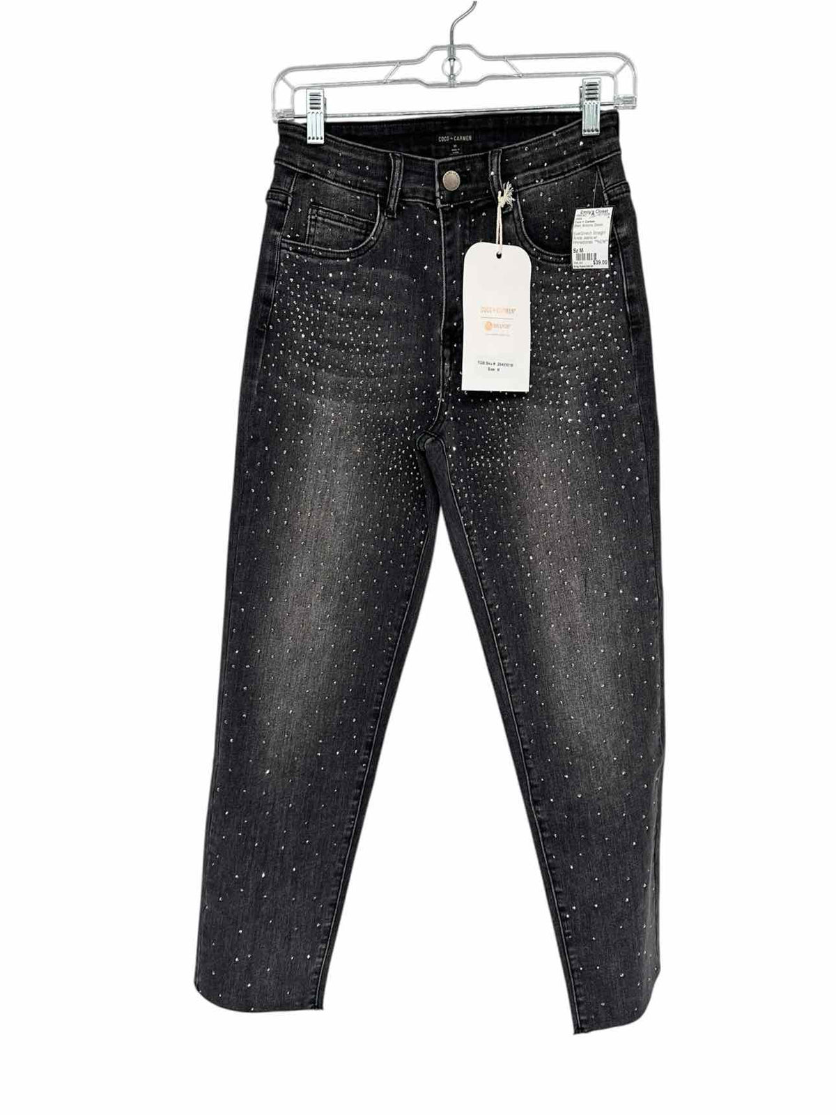Coco +  Carmen EverStretch Straight Ankle Jeans w/ Rhinestones Size M **NEW**