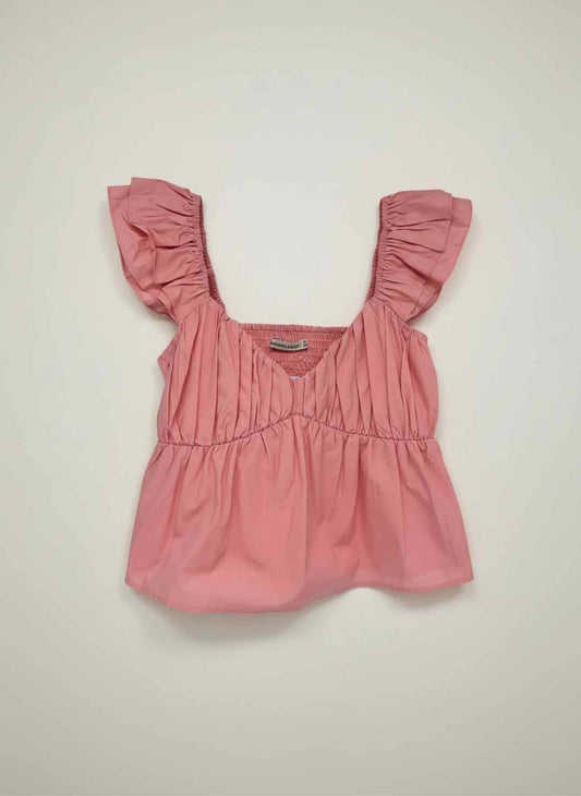 Abercrombie & Fitch Pink Size S Cap Sleeve