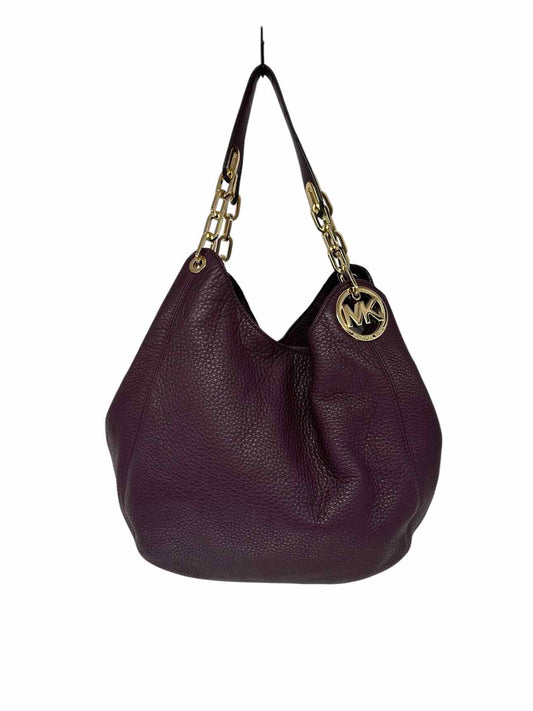 Michael Kors Plum Leather Shoulder Bag