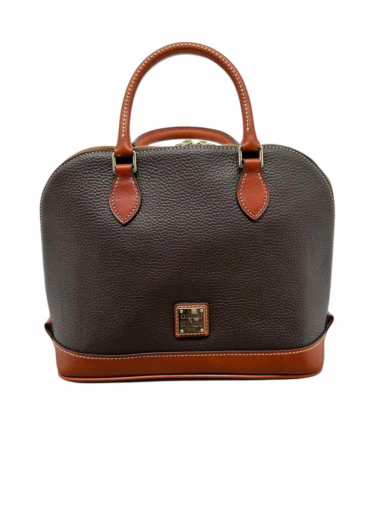 Dooney & Bourke Brown Zip Zip Satchel - Leather **NEW**